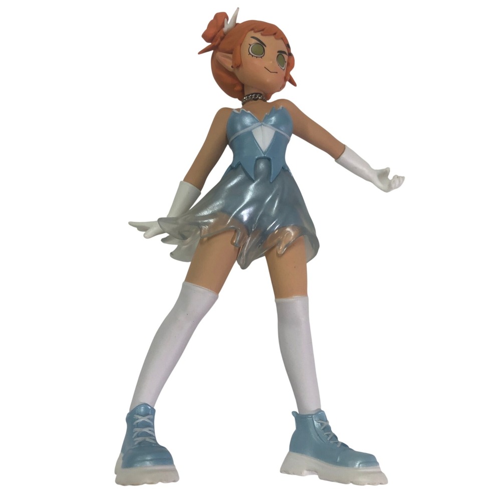 Pop Mart Peach Riot Rise Up Series Gigi Vinyl Figure Blue Dress Orange Hair